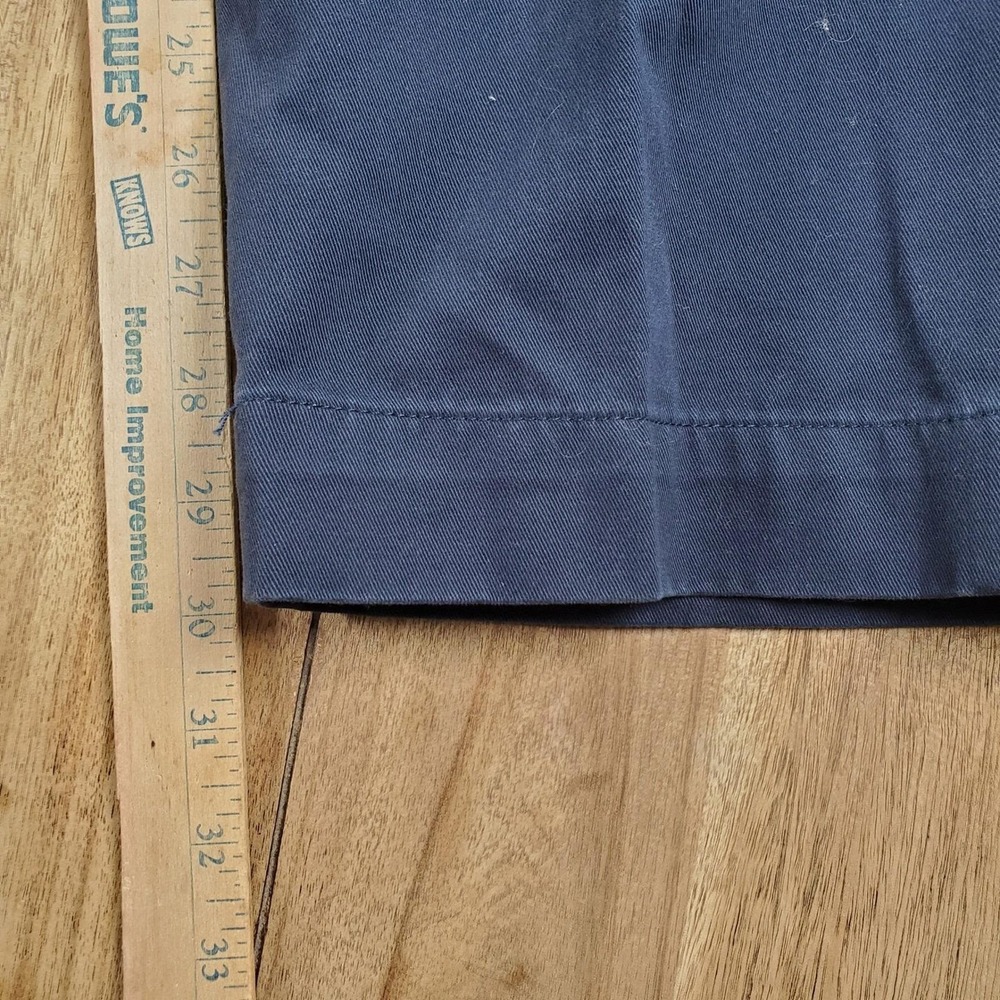 Vintage Polo Ralph Lauren Chino Pants Mens 35x30 Navy Blue Cotton Twill Logo - Picture 5 of 8